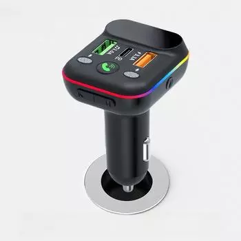 Автомобильное зарядное устройство T12 Bluetooth MP3-плеер: Прикуриватель, звук без потерь, быстрая зарядка PD. independent color box packaging
