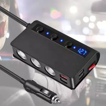 Автомобильное зарядное устройство TR24, портативный независимый выключатель питания, 180 Вт, USB-адаптер QC3.0