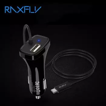 Автомобильное зарядное устройство Usb 20 Вт, кабель типа C, быстрая зарядка для Samsung, Xiaomi, адаптер зарядного устройства, USB-зарядное устройство для автомобильного телефона чёрный