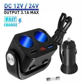 Автомобильное зарядное устройство USB 90 Вт, энергосберегающий электрический компонент