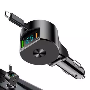 Автомобильное зарядное устройство USB-адаптер для мобильного телефона, зарядное устройство для автомобильного светодиодного интеллектуального цифрового дисплея, небольшой автомобильный адаптер для внедорожников, грузовиков чёрный