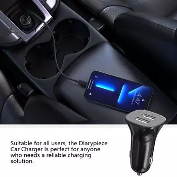 Автомобильное зарядное устройство USB-адаптеры для прикуривателя USB-зарядное устройство 5 В 3,4 А Автомобильное зарядное устройство для телефона USB Быстрая зарядка для сотового телефона чёрный