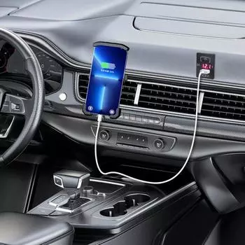 Автомобильное зарядное устройство USB, быстрая зарядка PD3.0 QC3.0, автомобильное зарядное устройство типа C, цифровой дисплей, автомобильные зарядные устройства, зарядное устройство постоянного тока 12–24 В для