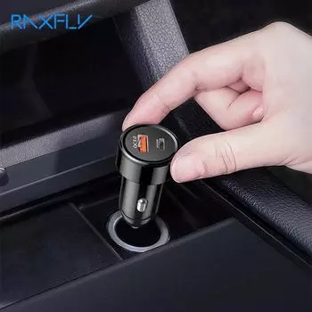 Автомобильное зарядное устройство Usb Quick Charge 3.0 Usb Type C Pd 20 Вт Быстрая зарядка Автомобильное зарядное устройство для мобильного телефона для Iphone Samsung Xiaomi чёрный