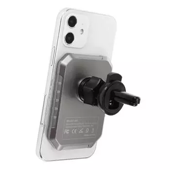 Автомобильное зарядное устройство Yousheng, крепление для автоматического выравнивания, мощные магниты, 15 Вт, автомобильный держатель для зарядки на вентиляционную решетку для iPhone 12/13 серии серебряный