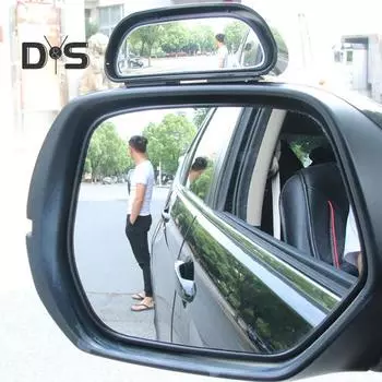 Автомобильное зеркало для слепых зон, широкоугольное, водонепроницаемое, с защитой от падения, простая установка, вспомогательное зеркало, поставка автомобиля чёрный