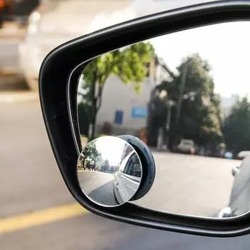 Автомобильное зеркало для слепых зон, вращающееся на 360 градусов, широкоугольное, безрамное, круглое зеркало, регулируемое автоматическое вспомогательное зеркало заднего вида 1pc