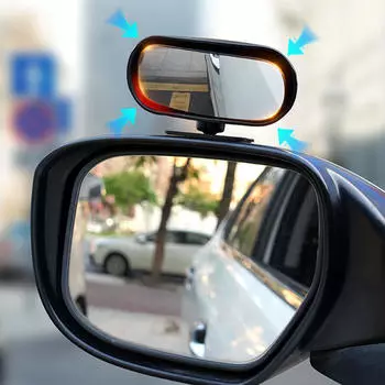 Автомобильное зеркало для слепых зон, вращающееся на 360°, универсальные автомобильные аксессуары, широкоугольный задний ход, вспомогательное 1pc
