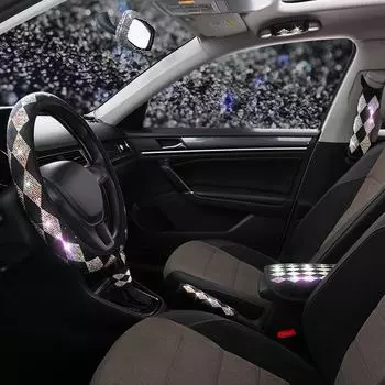 Автомобильное зеркало и чехол для ремня безопасности Diamond Crystal - эксклюзивный товар для дропшиппинга door pull gloves алмаз