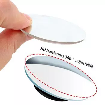 Автомобильное зеркало заднего вида 360 широкоугольное 2 шт./комплект выпуклое зеркало прозрачный вид для автомобиля боковая слепая зона слепая зона