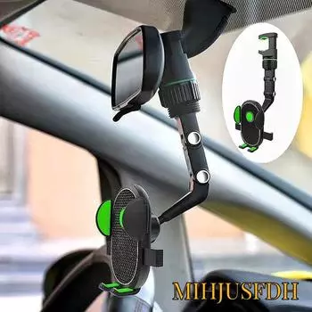 Автомобильное зеркало заднего вида, кронштейн для мобильного телефона, автомобильный держатель для навигации, вращающийся на 360 градусов, регулируемый многоугловой кронштейн для автомобиля