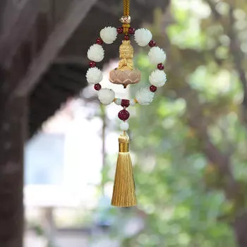 Автомобильное зеркало заднего вида, кулон, аксессуары, подарочный шарм, свисающее универсальное украшение интерьера Buddha