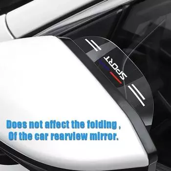 Автомобильное зеркало заднего вида Rain Eyebrow Универсальный автомобильный щиток от дождя на окно, мультяшное зеркало заднего вида, щиток от дождя, отражатель прозрачный