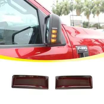 Автомобильное зеркало заднего вида, указатель поворота, лампа, украшение, защита для Ford F150 2021, аксессуары, копченый черный