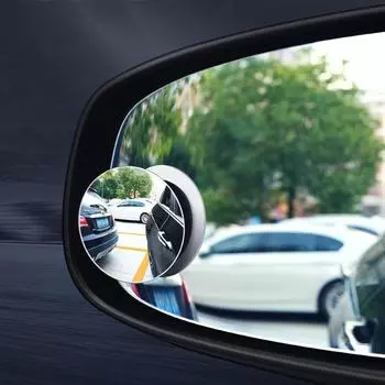 Автомобильное зеркало заднего вида, универсальное парковочное зеркало заднего вида для автомобиля, широкоугольное, регулируемое, выпуклое, 360 градусов, безободковое, зеркало для слепых зон, HD, ручная работа Frameless