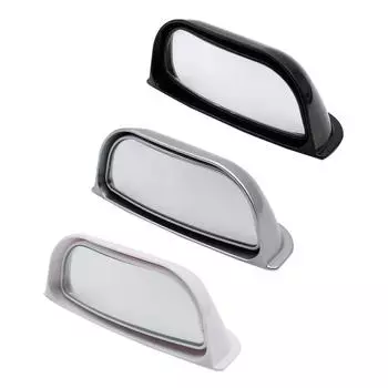 Автомобильное зеркало заднего вида, универсальное широкоугольное зеркало для слепых зон, вспомогательное зеркало заднего вида на стойке B, безопасное вождение белый