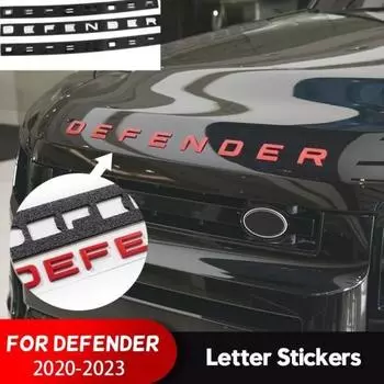 Автомобильные 3D ABS DEFENDER наклейки с буквенным логотипом и наклейки для DEFENDER автомобиля передний капот задний багажник кузов эмблема значок наклейки For Car Rear Trunk Body35240mm чёрный