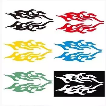 Автомобильные 3D-наклейки Пламя Огонь Светоотражающая наклейка Виниловая наклейка Водонепроницаемая наклейка на бензобак мотоцикла Fende Универсальная армия зеленый