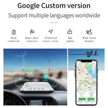 Автомобильные электронные аксессуары для автомобиля Head Up Display C3 HUD Auto Projector Hud Navigation GPS obd2 Speedometer