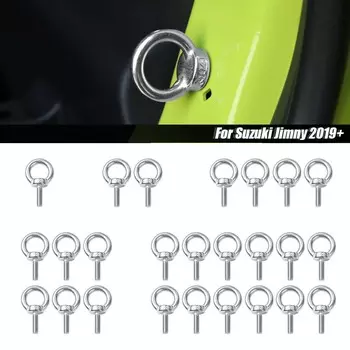 Автомобильные анкерные кольца из нержавеющей стали, винты с круглыми отверстиями для Suzuki Jimny 2019+, аксессуары для интерьера 1 серебряный
