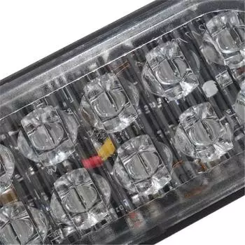 Автомобильные аварийные световые панели Мигающий янтарный+белый 12 светодиодов Мигающий предупреждающий стробоскоп