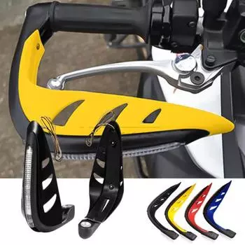 Автомобильные аксессуары 1 пара защитных ручек со светодиодной подсветкой, устойчивая к царапинам, прямая замена, сильная защита для мотоцикла, цевье для мотоцикла A красный