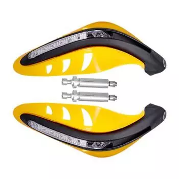 Автомобильные аксессуары 1 пара защитных ручек со светодиодной подсветкой, устойчивая к царапинам, прямая замена, сильная защита для мотоцикла, цевье для мотоцикла A красный