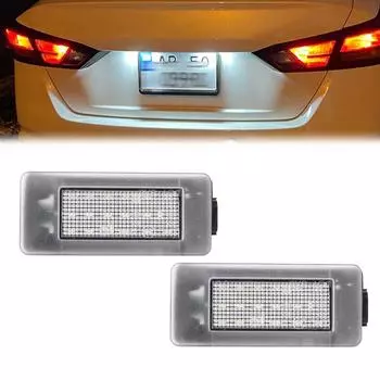 Автомобильные аксессуары 2 шт. 18SMD светодиодные фонари номерного знака автомобиля фонарь номерного знака для NISSAN Serena C27 белый