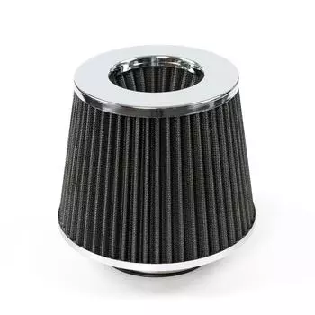 Автомобильные аксессуары, 3 дюйма, 3 дюйма, высокопроизводительный фильтр на впуске холодного воздуха, индукционный комплект, спортивный сетчатый конус, 76 мм, серебристый, универсальный серебряный