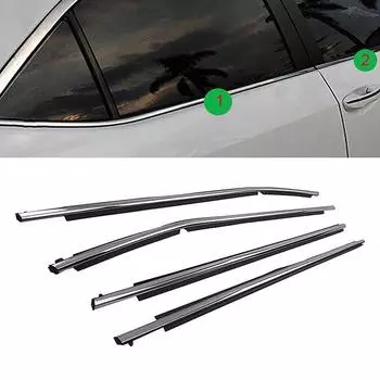 Автомобильные аксессуары 4 шт./компл. уплотнитель для стекла двери, окна, отделка, подходит для Toyota Corolla 2008-2013, водонепроницаемые резиновые уплотнители для дверей автомобиля