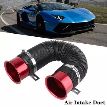 Автомобильные аксессуары 76 мм шланг холодный воздуховод труба гибкая труба воздуховода автомобиль холодный воздух турбо впускная труба 1 шт регулируемая Red