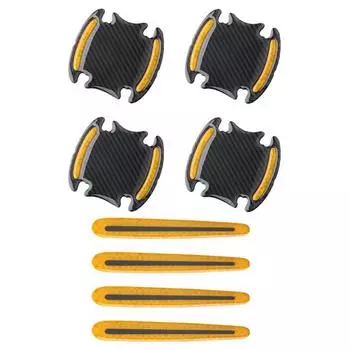 Автомобильные аксессуары, 8 шт./компл., наклейка на дверную ручку, 3D-эффект, защита от царапин, креативная эпоксидная безопасная светоотражающая наклейка на ручку автомобиля, чаша для автомобиля красный