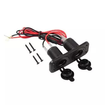 Автомобильные аксессуары - ABS автомобильный мотоцикл 12 В прикуриватель водонепроницаемая панель 2 гнезда розетка питания вилка жёлтый