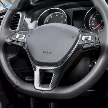 Автомобильные аксессуары ABS углеродное волокно с узором накладка на руль для VW Golf 7 MK7 Jetta Passat B8 New Polo Sharan Tiguan