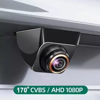 Автомобильные аксессуары - AHD 1080P камера заднего вида 170 градусов объектив Fisheye камера заднего вида ночное видение CVBS IP68 водонепроницаемая универсальная парковочная камера 12V-24V