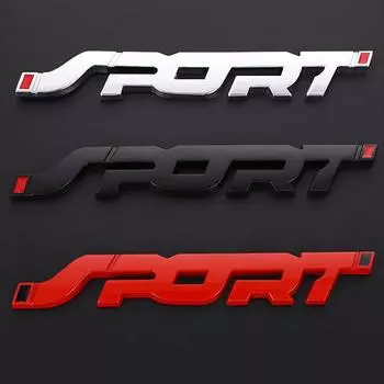 Автомобильные аксессуары - Автомобильные аксессуары Наклейка Стильный металл 3D хром черный авто багажник гоночный спорт слово буква логотип эмблема значок наклейка красный