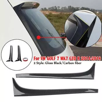 Автомобильные аксессуары Автостайлинг Спойлер на заднее стекло Крыло для GOLF 7 MK7 GTD R 2014 2015 2016 2017 2018 Глянцевый черный карбон