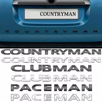 Автомобильные аксессуары, буквенная эмблема, задний багажник, значок, наклейка для MI + NI Cooper S R60 F60 Countryman JCW Clubman Paceman Paceman чёрный
