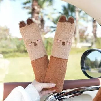 Автомобильные аксессуары Capybara Plush Car Backside Seat Hanging Plush Holder Cover Auto Toys Interior Decoration