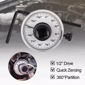 Автомобильные аксессуары, динамометрический ключ, обычный динамометрический ключ, ручные инструменты, калиброванный в градусах, 12,55 мм, 1/2 дюйма, привод, 360 градусов, угловая шкала крутящего момента, измеритель крутящего момента 12.55mm