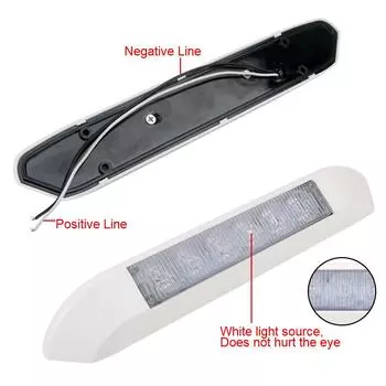 Автомобильные аксессуары для автофургона, кемпера, прицепа, водонепроницаемые настенные светильники 12 В, светодиодный тент для внутреннего освещения автодома, крыльца белый