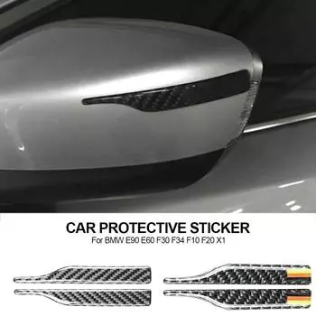 Автомобильные аксессуары для BMW E90 E60 F30 F34 F10 F20 X1, зеркало заднего вида из углеродного волокна, защитная полоса, наклейка против столкновений A Style2