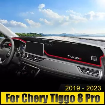Автомобильные аксессуары для Chery Tiggo 8 Pro 2019 2020 2021 2022 2023 Чехол на приборную панель, защитный коврик от света, анти-УФ-ковры, нескользящий коврик