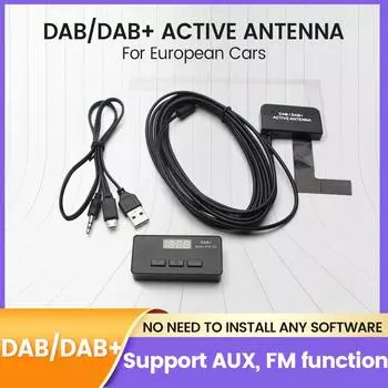 Автомобильные аксессуары для цифрового вещательного приемника DAB-приемник DAB+ Активный антенный адаптер для европейского Android-автомагнитолы