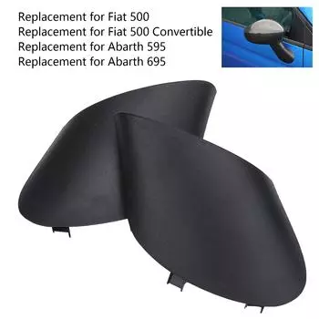 Автомобильные аксессуары для Fiat 500, крышка штока зеркала, левая и правая крышка зеркала 0735642839 чёрный
