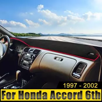 Автомобильные аксессуары для Honda Accord 6th 1997 1998 1999 2000 2001 2002 Крышка приборной панели, защитная накладка от света, солнцезащитный козырек, коврик с защитой от ультрафиолета чёрный