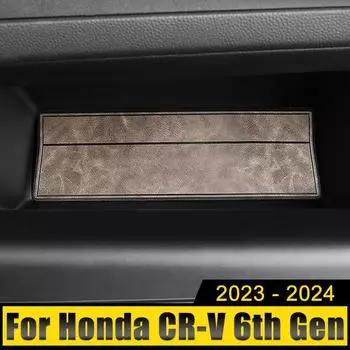Автомобильные аксессуары для Honda CR-V CRV 6-го поколения 2024 2024 2025 Гибридная кожаная накладка на прорезь для ворот Накладка на чашку Наклейка Нескользящие коврики With Logo