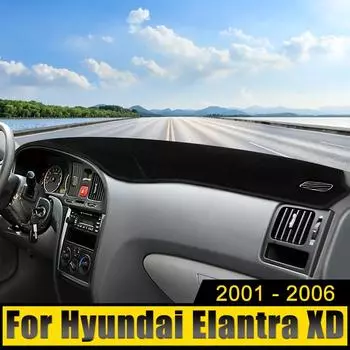 Автомобильные аксессуары для Hyundai Elantra XD 2001 2002 2003 2004 2005 2006 Накладка на приборную панель, избегающая попадания света, коврик с защитой от ультрафиолета, нескользящий коврик