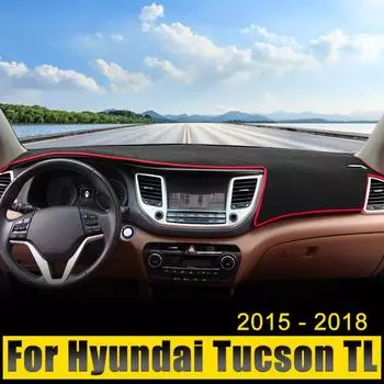 Автомобильные аксессуары для Hyundai Tucson TL 2015 2016 2017 2018 Plug-in Hybrid Dashboard Cover Avoid Light Pad Anti-UV Carpets Mats