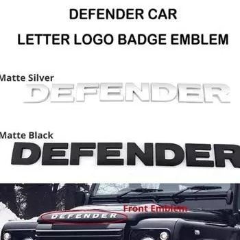 Автомобильные аксессуары для Lad Rover Defender Передний капот Эмблема Логотип Значок Надпись Наклейка серебряный